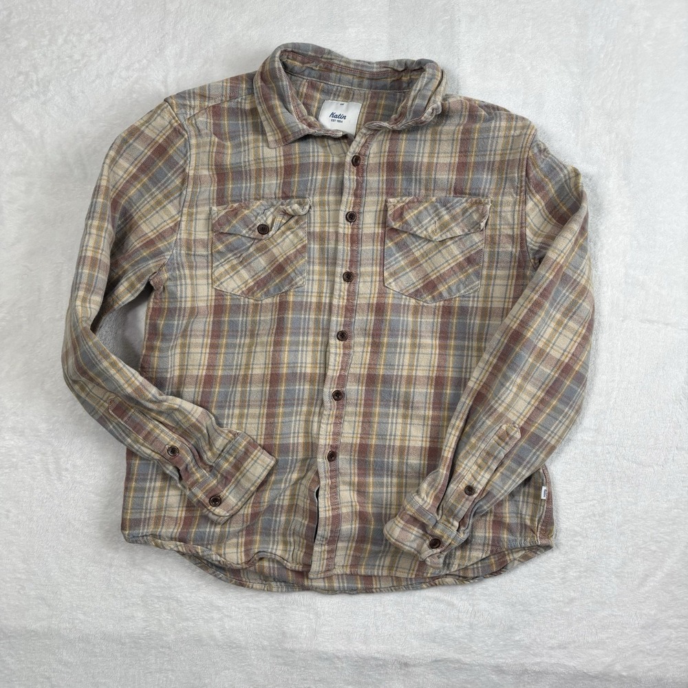 Katin Long Sleeve Button Up Collared Flannel Shirt Women's‎ Small